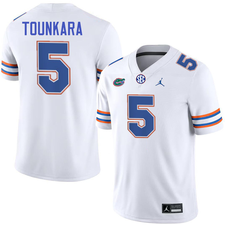 Muizz Tounkara Florida Jersey,Florida Gators #5 Muizz Tounkara Uniforms,Jersey Youth-White